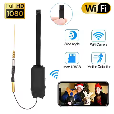 DIY HD 1080P WiFi Mini Camera Wide Angle 120° Portable Wireless Webcam Micro Camcorder Loop Recordin