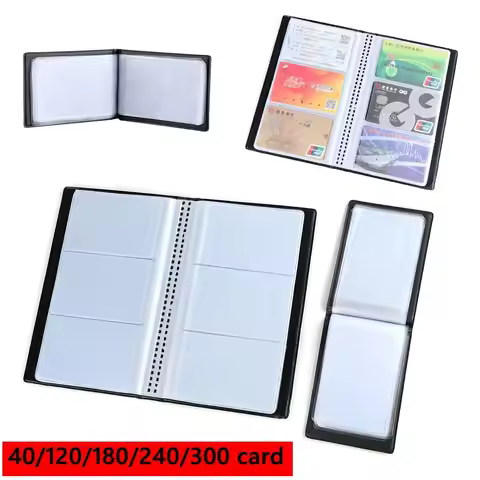 Leather 40/120/180/240/300 Cards ID Credit Card Holder Book Case Organizer Business Cards ID Credit 
