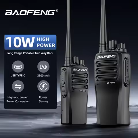 BAOFENG BF-1909 Type-C charging BF1909 10W High Power Intercom Long range Walkie Talkie Handheld Two