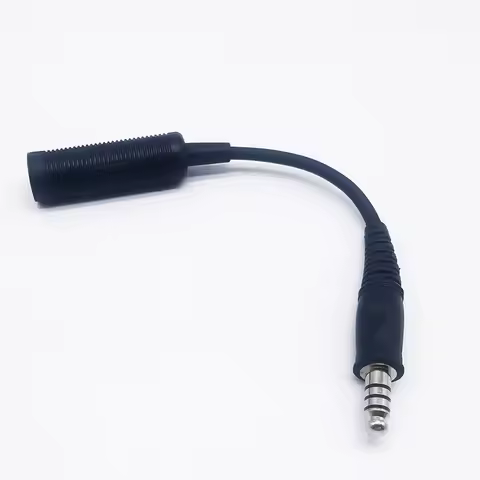 NATO U-174 Military to Civilian Wiring Adapter Cable for Original Comtac Tactical PTT Mic Microphone