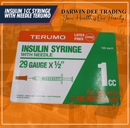 INSULIN SYRINGE WITH NEEDLE TERUMO 100PCS/BOX (AVAILABLE SIZE 1/2, 1)