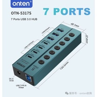 USB HUB 7 Port ONTEN USB3.0 Hybrid High Speed Data Transfer