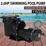 2HP Swimming Pool Filter Pump Motor W/Strainer Hi-Flo Aquarium Water Pumps For Ground Pool Purifier 