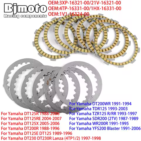 Clutch Friction Disc Plates FOR Yamaha DT 230 DT 230R Lanza (4TP1/2) DT 125R DT-125RE DT 125X DT-200