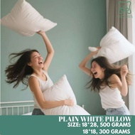White Pillow 18x28 inches 18x18 inches NO ZIPPER