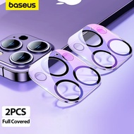 Baseus 2Pcs Camera Lens Protector Tempered Glass Full Lens Protective Glass For iP15 Pro/Max