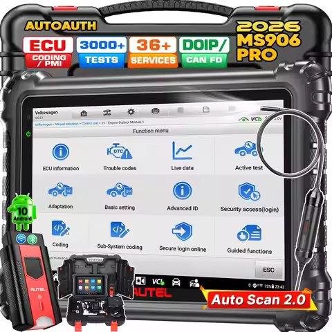 Autel Scanner MaxiSys MS906PRO Automotive Diagnostic Tool DoIP CAN FD 36+ Service 3000+ Active Tests