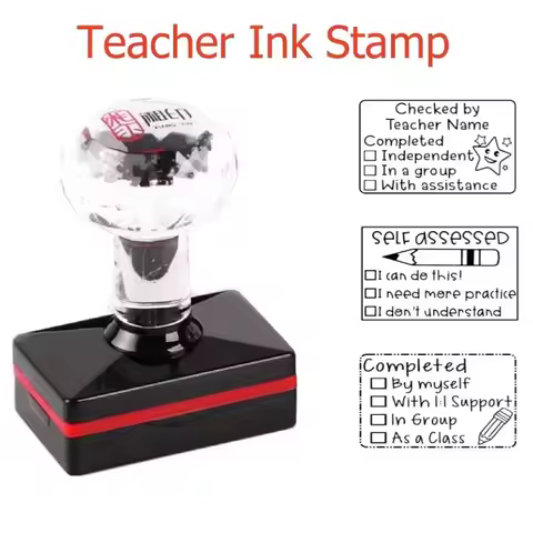 Teacher stamps pre-inked completed by myself as a class homework schooll teaching stuff stamper stam