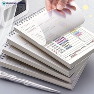 NANASALONNN A5 Planner Agenda Spiral Notebook Daily Plan To Do List Notepad 160 Pages Thick Coil Bou