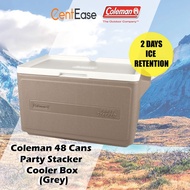 Coleman 48 Cans Party Stacker Cooler Box - Grey | Keep the Ice 2 Days