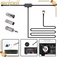 MEIGUII Radio Antenna, Universal Plug Play FM Dipole Aerial, Portable Stereo 75Ohm Aerial Connector 