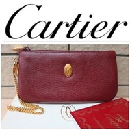 近新 Cartier 卡地亞 金鏈 手拿包 小提包 小錢包 零錢包 置物包 名牌精品包 二手真品 有LV