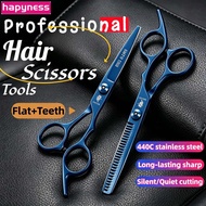 Barber HairCutting Scissors Professional Salon 440C Stainless Steel Straight & Thinning Shears Tools