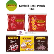 Kimball Sauce Refill Pack Pouch 1KG (Cili - Chili/Sos Tomato/Keju - Cheese/Lada Hitam - Black Pepper