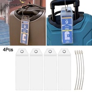 AOPHEKM Suitcase Label Holder, Zip Seal Pouch Steel Wire Cable Loop Cruise Luggage Tag Holders, Esse