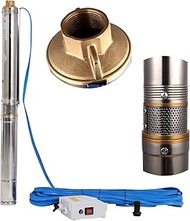 ZYIY 2.5",65mmTube,SS Deep Well Pump 1HP 220V/60Hz Deep Well Submersible Pump 269ft,13GPM Impeller C