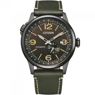 Citizen Automatic Leather Analog Mens Pilot Watch NJ0147-18X