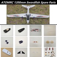 Skyzone ATOMRC 1200Mm Swordfish RC Plane Small Spare Parts Canopy Front Hatch Motor Base Wing Fence