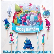 Trolls Cake Topper/ Cake topper trolls/topper Trolls/Trolls Cake Topper Trolls/Trolls