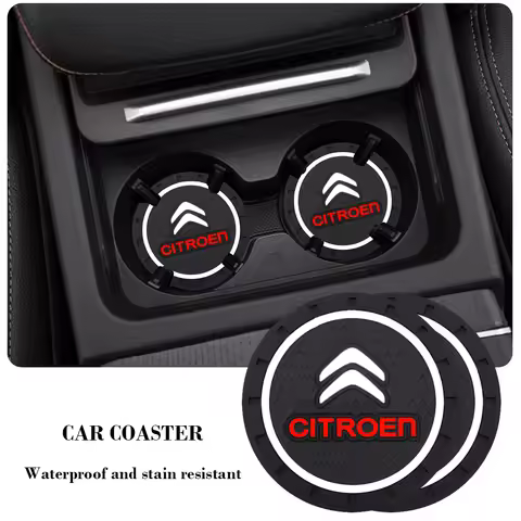 Car Coaster Water Cup Slot Non-Slip Mat Pad Accessories For Citroen C4 C3 C5 C1 C2 DS Berlingo C-Ely