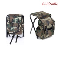 ALISONDZ Mountaineering Bag Chair, High Load-bearing Foldable Mountaineering Backpack Chair, Leisure Sturdy Wear-resistant Large Capacity Foldable Fishing Stool Outdoor