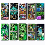 Soft black phone case for Xiaomi POCO X6 M6 F6 Pro Redmi Turbo 4 Pro Minecraft game caseg