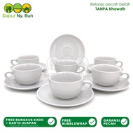 6 Pairs of Series 6 Plain Cups / Coffee Cups / Porcelain Tea Cups