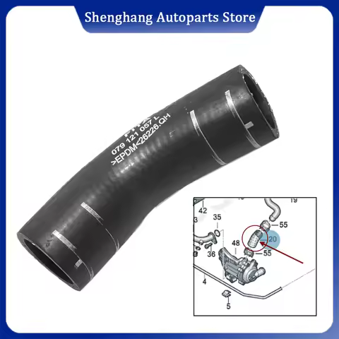 079121057L Engine Coolant Hose Pipe Fits for Audi Q7 2007-2015 A6/S6 2005-2011 A8/S8 2004-2010 VW To