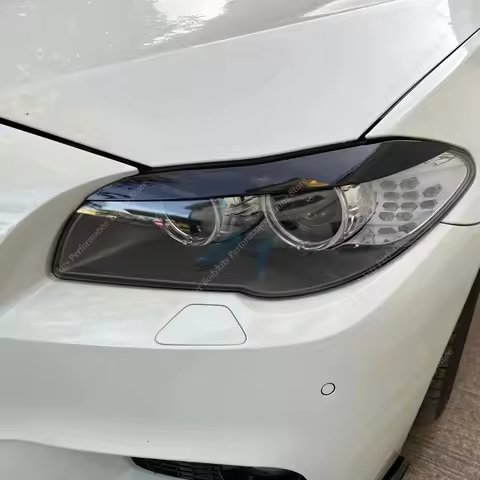 For BMW F10 F11 2Pcs ABS Gloss Headlight Evil Eyebrows Eyelids 5 Series 518d 520d 523i 530i 530d 550