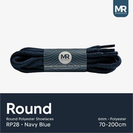 MR Shoelaces RP28 Navy Blue (Navy) Round Shoelaces Round Big 6mm Shoelaces 90cm 100cm 120cm 150cm 18