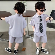 Flower Boy Boy Suit Suit Children Handsome Preppy Suit Boy Handsome British Style Baby Dress Flower 