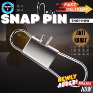 【SNAP SWIVEL】swivel/fishing snap/ fishing pin clip/ kekili pancing/stainless steel/fishing connector