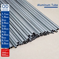 Aluminium Tube OD 1.1-5.5mm Length 300mm 500mm  Round  Aluminum Alloy  Pipe 6063 Thickness 0.2-2.5mm