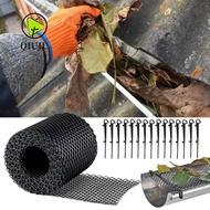 QIUJU Gutter Leaf Prevention, 15cm×6m Plastic Mesh Guard,  Anti-Falling  Gutter Guard From Leaves, T
