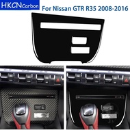 For Nissan GTR R35 2008-2016 Accessories Car Interior Steering Wheel Panel Trim Sticker Gloss Black 