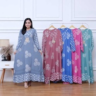 KLARISI | SOFT BATIK GAMIS | SANTUNG DRESS | RAYON DRESS LD 110 | LONG BATIK DRESS | BATIK LONGDRESS