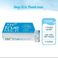 (HSD T1-2026) Thùng 48 Hộp Sữa Tươi Tiệt Trùng TH true MILK ÍT ĐƯỜNG 180ml.
