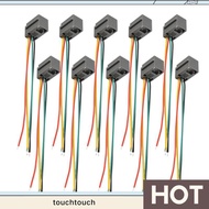 10 Pcs 616E 4P4C RJ9 Female Telephone Connector Adapter w 4 Wires 8cm touchtouch.