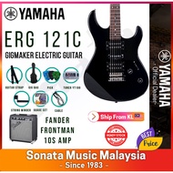 Yamaha ERG121C GigMaker Electric Guitar Pack Black / ERG-121C / erg121c / erg-121c with Fander Frontman 10G Amplifier
