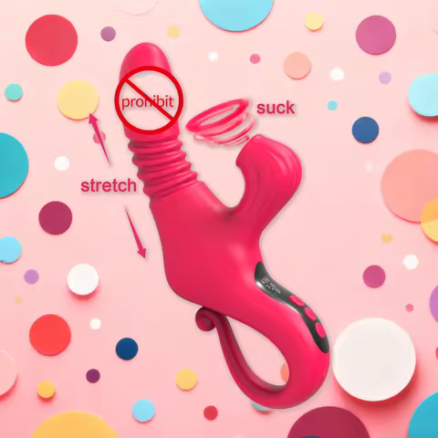 G-Spot Rabbit Vibrator - Medical Silicone Heated Telescopic Display Silent Waterproof Women's Massag