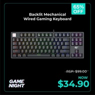 HAVIT HVKB-KB890L-BK Backlit Mechanical Wired Gaming Keyboard