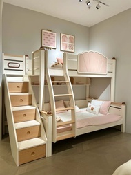 可定制（包送貨free delivery）雙層床 Bunk bed 書枱衣櫃一體床 高架床 上床下書枱 多功能床架 床 兒童床 children's bed 3尺床 single bed 衣櫃床 組合