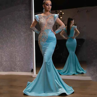 2024 ใหม่ทุกวัน Bluefish หางกระโปรงยาว Elegant Slim ชุดราตรีผู้หญิง Sandgold Series Prom Gowns
