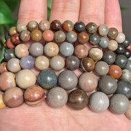 Wholesale Natural Ocean Stone Round Loose Beads For Jewelry Making 15.5" Strand 4 6 8 10 12mm Diy Br
