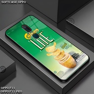 [AA31] OPPO F11 Glossy Glitter Glass Softcase | OPPO F11 PRO | Snack Motif | Cute Cool Case Oppo f11