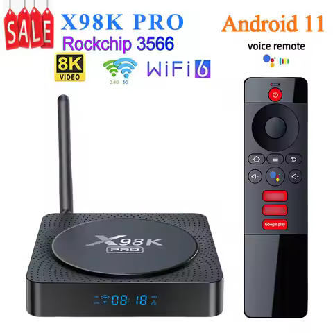 X98K PRO Android 11 TV box Rockchip RK3566 4GB 32GB 5G Wifi6 BT5.0 8K 1000M Set Top Box
