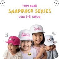 Hello Kitty Barbie Minnie Snapback Caps White Pink Premium Quality Kids Hat