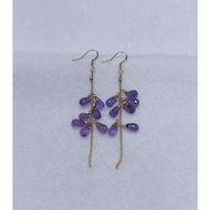 Gmmissy Amethyst 14k gold earring 紫水晶14k金耳钩