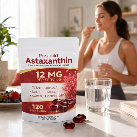 Astaxanthin 12mg Softgels From Haematococcus Microalgae Daily Antioxidant Balance Eye Skin Wellness 