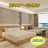 Apartment Hotel Bed Double Bed Factory New Style Bed Cross-Border Bed Bed Bed Bed Bedroom Rental Roo